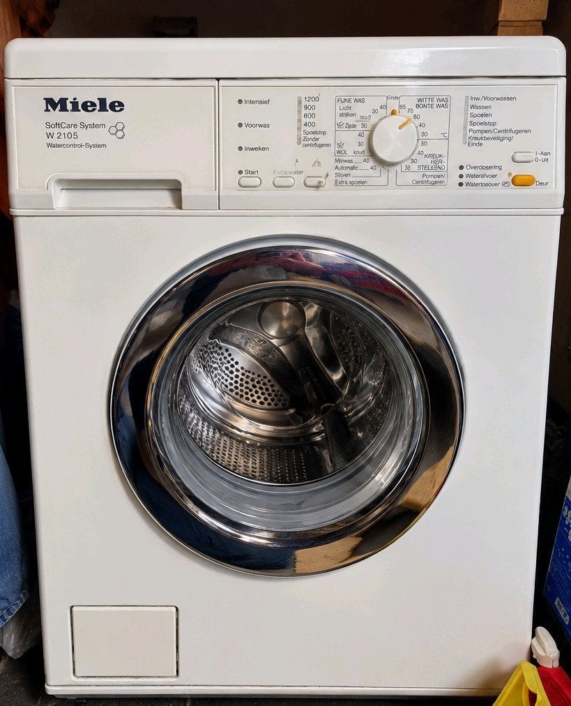 WASMACHINE MIELE W 2105 — SOFTCARE-SYSTEEM, Elektronische apparatuur, 6 tot 8 kg, Ophalen, Gebruikt, 1200 tot 1600 toeren