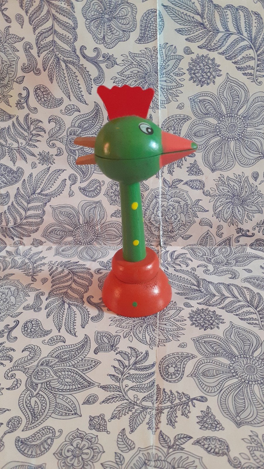 support pense bête en bois forme poule coq oiseau, Enlèvement ou Envoi, Utilisé, Bois