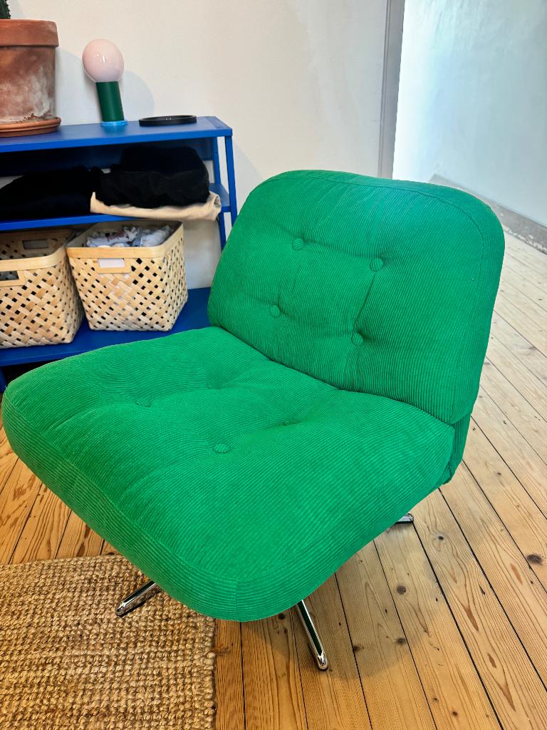 DYVLINGE Draai relax fauteuil, Kelinge groen, Ophalen, Eenpersoons, Vintage, Zo goed als nieuw