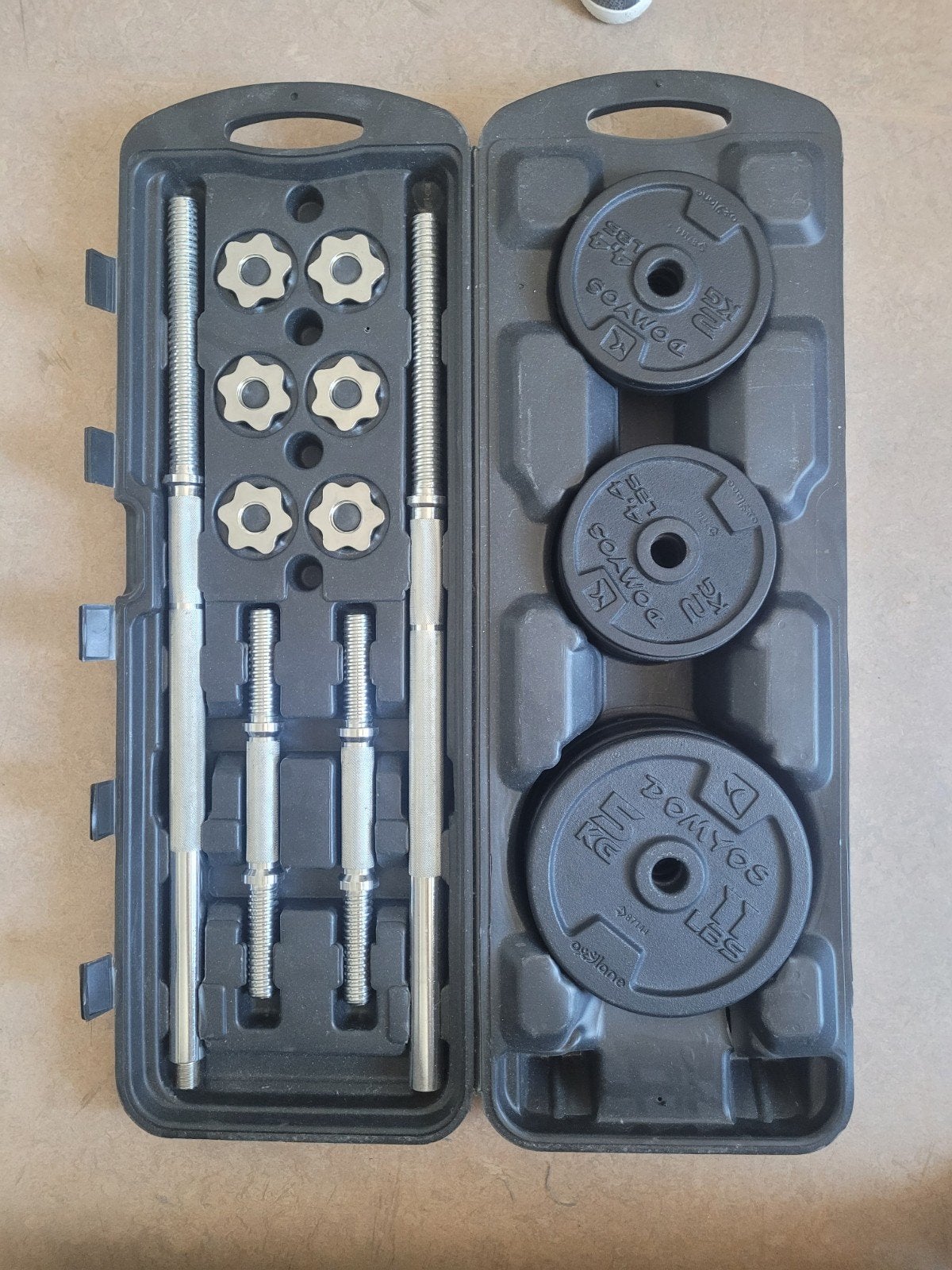Domyos 50 kg halterset met koffer, Enlèvement, Set d’haltères