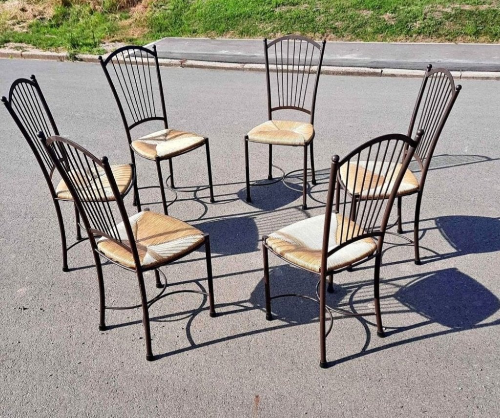 Six chaises en fer forgé, Maison & Meubles, Enlèvement, Comme neuf