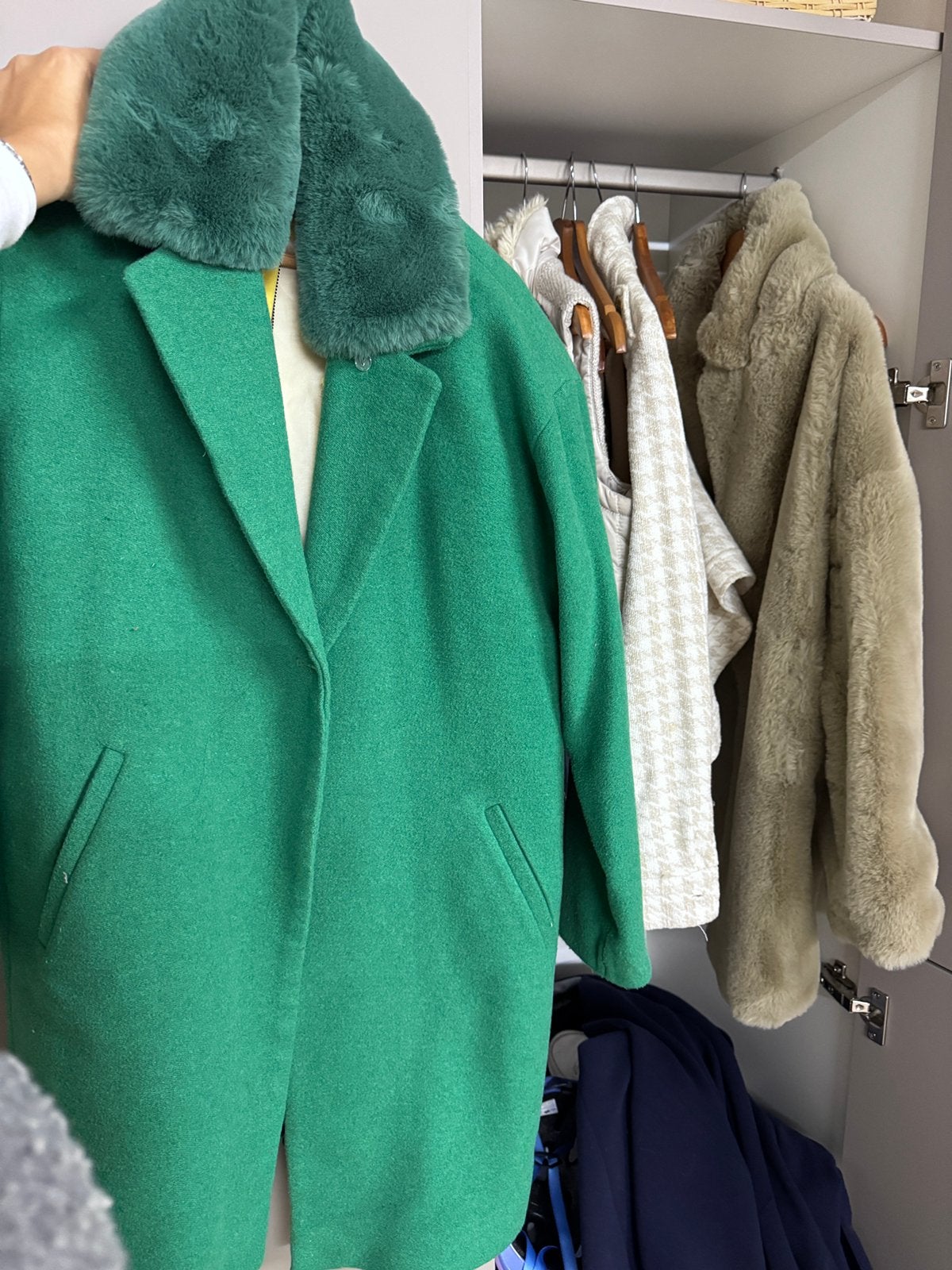 Winterjas met bontkraag - maar 38, Ophalen of Verzenden, Zo goed als nieuw