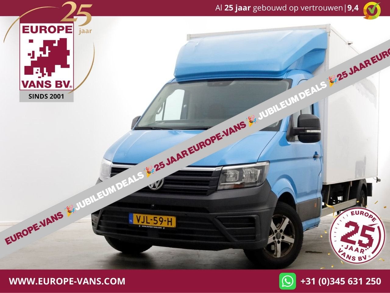 Volkswagen Crafter 35 2.0 TDI E6 Bakwagen met achterdeuren 2, Auto's, Blauw, Bedrijf, Onderhoudsboekje, Te koop
