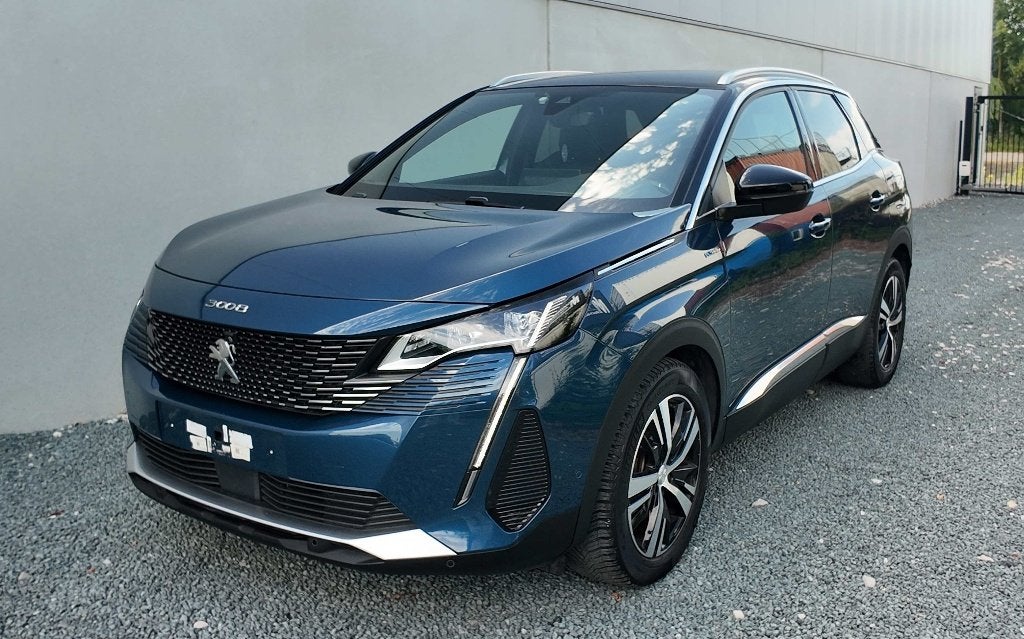 Peugeot 3008 1.6 Plug-in Hybrid GT-versie 2022 BTW, Auto's, Blauw, Leder en Stof, 360° camera, Bedrijf