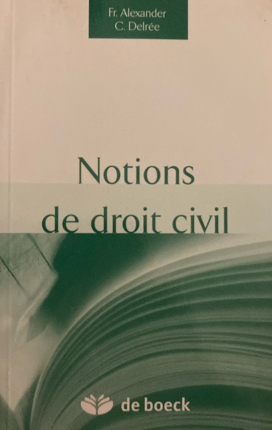 Notions de droit civil, Livres, Enlèvement ou Envoi, Comme neuf