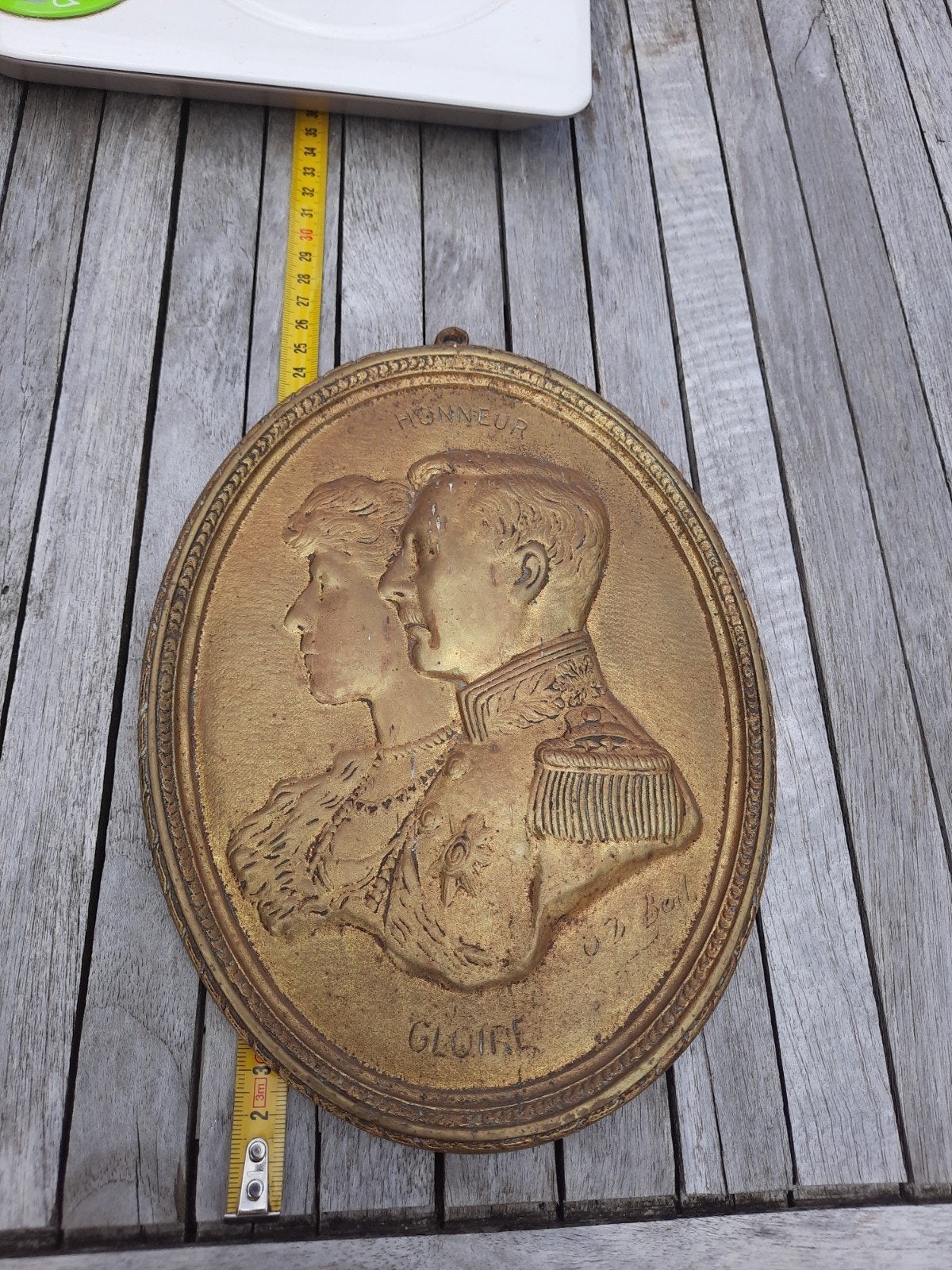 plaque   le roi Albert Ier et la reine Élisabeth de Belgique, Collections, Enlèvement ou Envoi