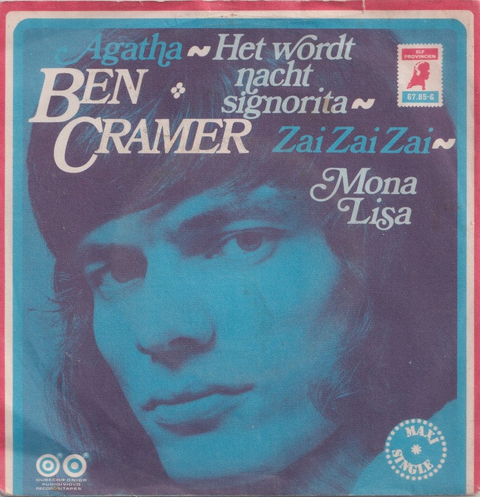 Ben Cramer – Agatha / Mono Lisa + 2 – Single - EP, Gebruikt, 7 inch, Ophalen of Verzenden, EP