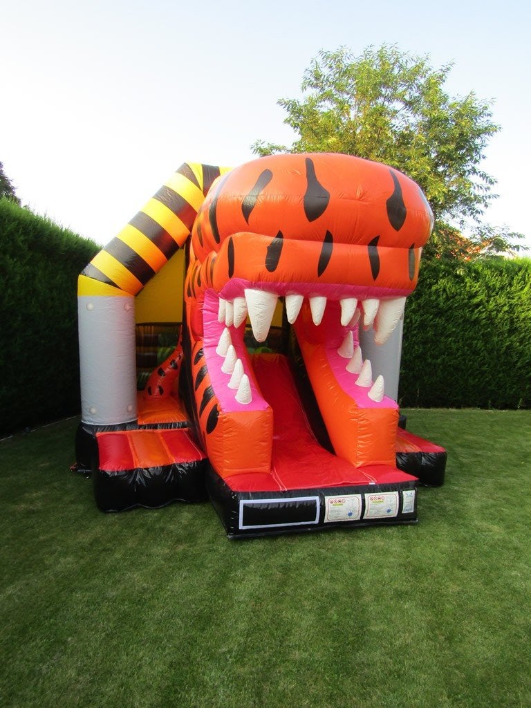 springkasteel T-rex te koop, Hobby en Vrije tijd, Ophalen, Gebruikt