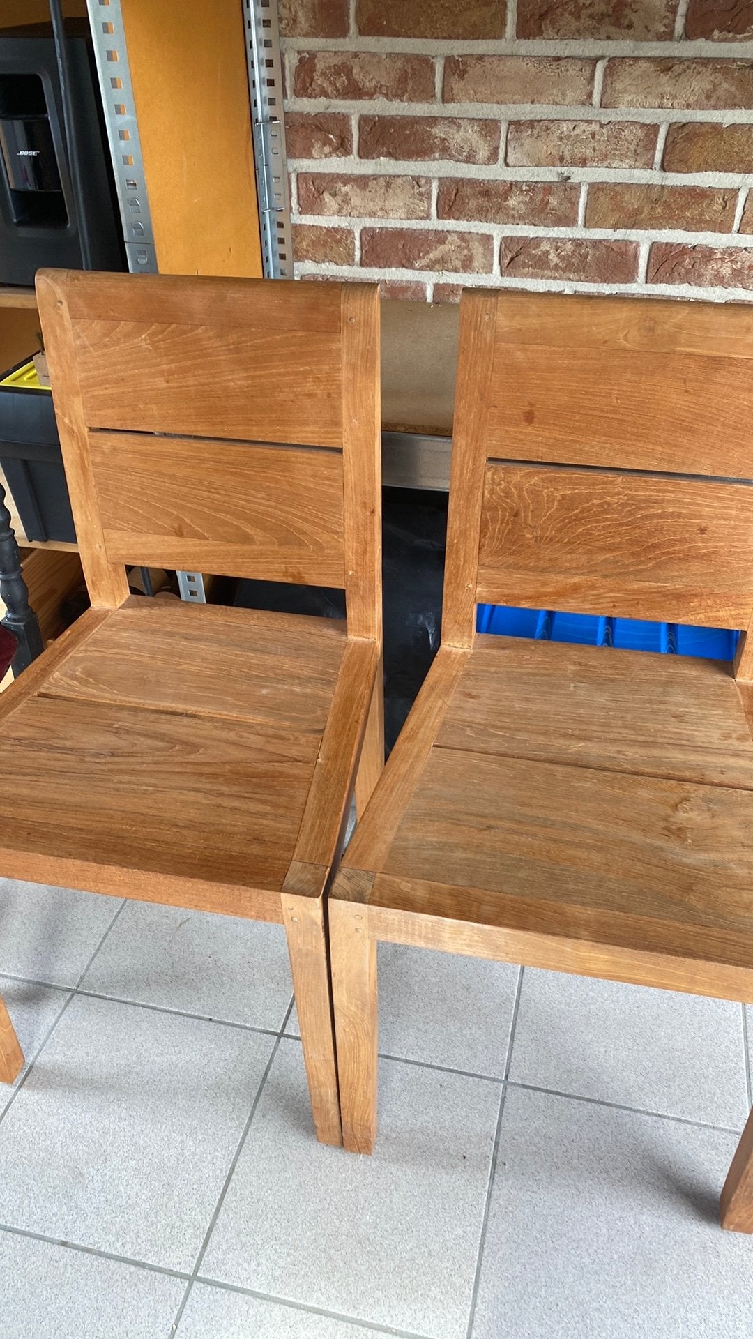 Teak stoelen, Ophalen, Zo goed als nieuw