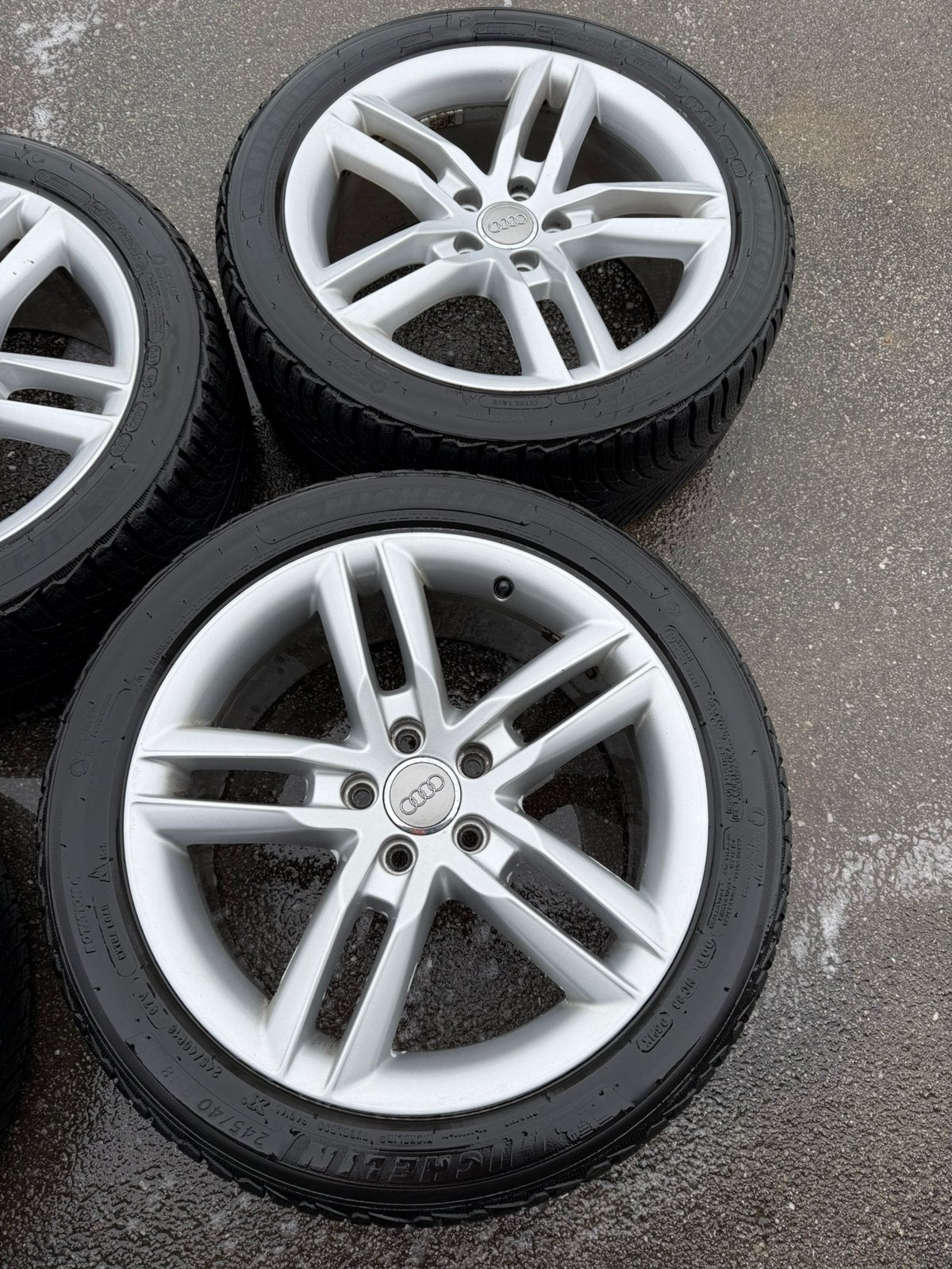 18" velgen en Michelin Audi A4 A6 winterbanden, Ophalen, Winterbanden, Band(en)