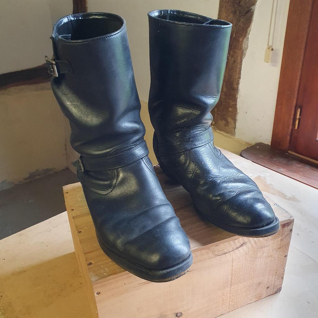 Bottes moto Tracker's en cuir pointure 45, Enlèvement ou Envoi, Seconde main, Hommes, Bottes