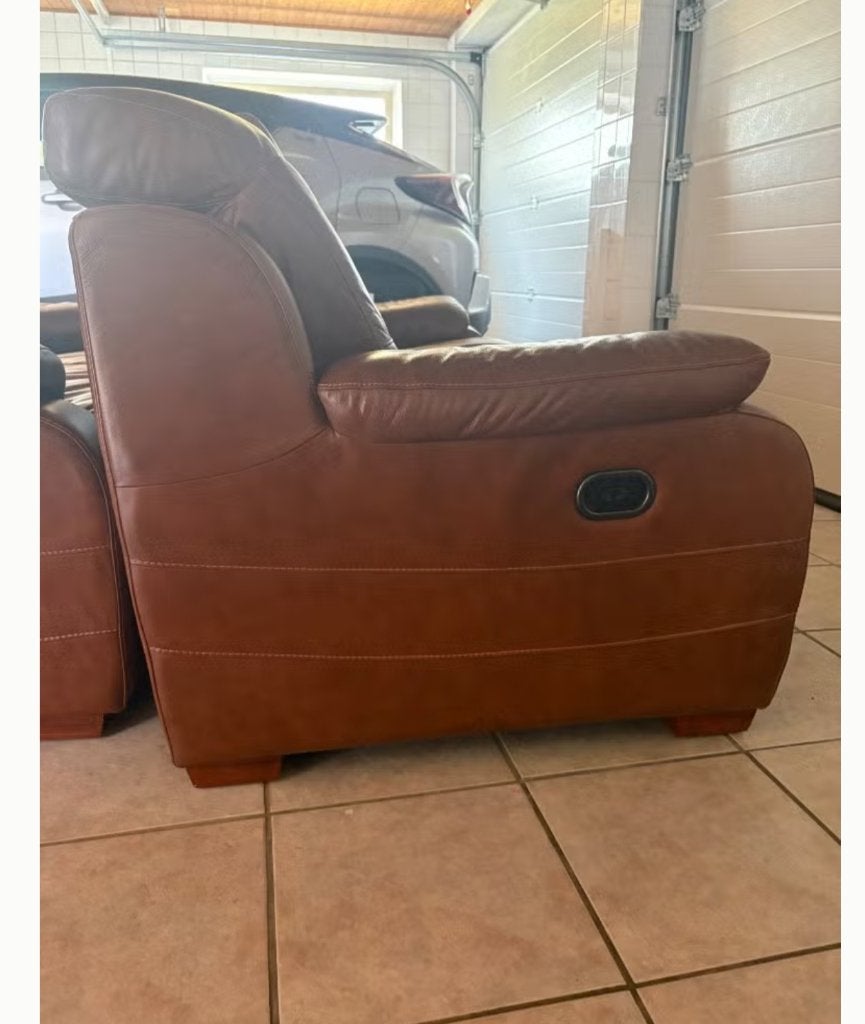 leren bank, Huis en Inrichting, Ophalen, Zo goed als nieuw, Leer, 150 tot 200 cm