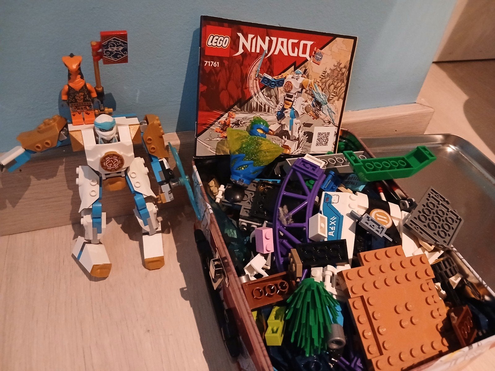 Blauwe lego Spinner + Zane's mecha en 630 g losse stukjes, Enlèvement