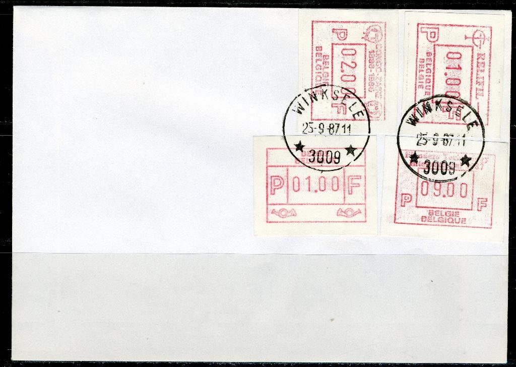 (B) ATM59-60-62-64 Envelop - België-Relifil-Congo-Flanders, Postzegels en Munten, Ophalen of Verzenden, Gestempeld, Met envelop