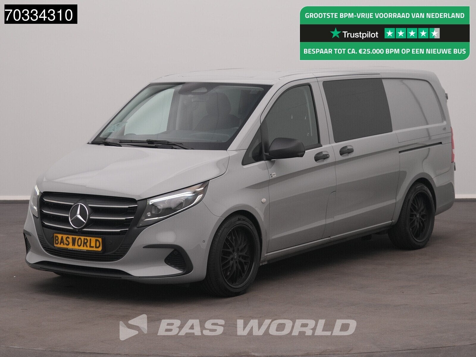 Mercedes Vito 124 Automaat Dubbel Cabine 2x Schuifdeur L2H1, Auto's, Bestelwagens en Lichte vracht, Automaat, 174 kW, Gebruikt