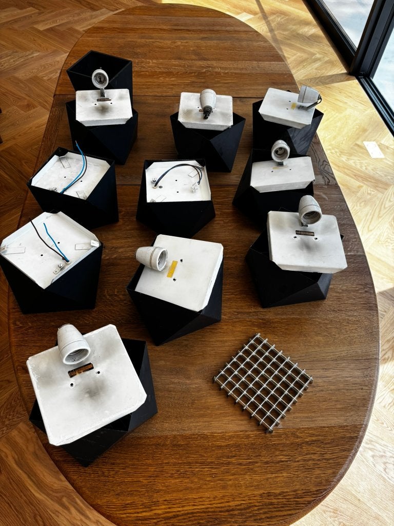 10x Vintage Raak Amsterdam Design Spotlampen, Huis en Inrichting, Gebruikt, Zwart, Jaren 70, Metaal