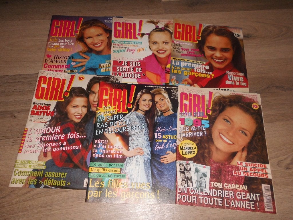 Lot 6 tijdschriften Magazines BRAVO GIRL 90s, Ophalen of Verzenden