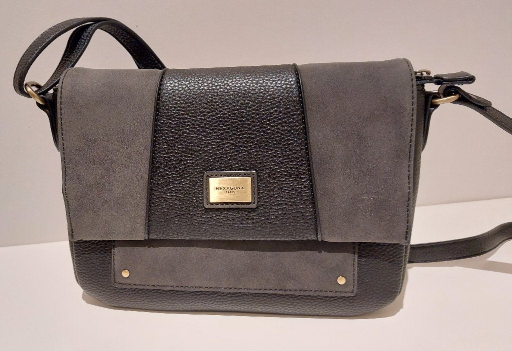 Sac Hexagona neuf, Bijoux, Sacs & Beauté, Enlèvement ou Envoi, Neuf, Gris, Sac à bandoulière