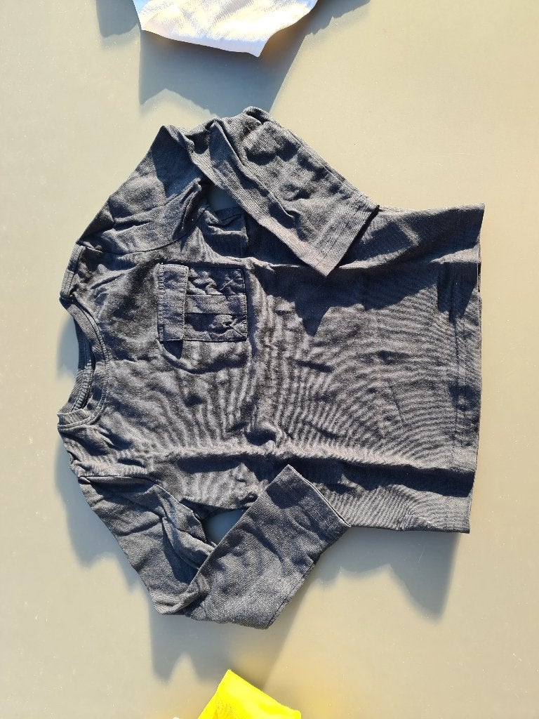 zwarte trui, longsleeve met borstzakje, CA, 116, Kinderen en Baby's, Kinderkleding | Maat 116, Ophalen, Zo goed als nieuw