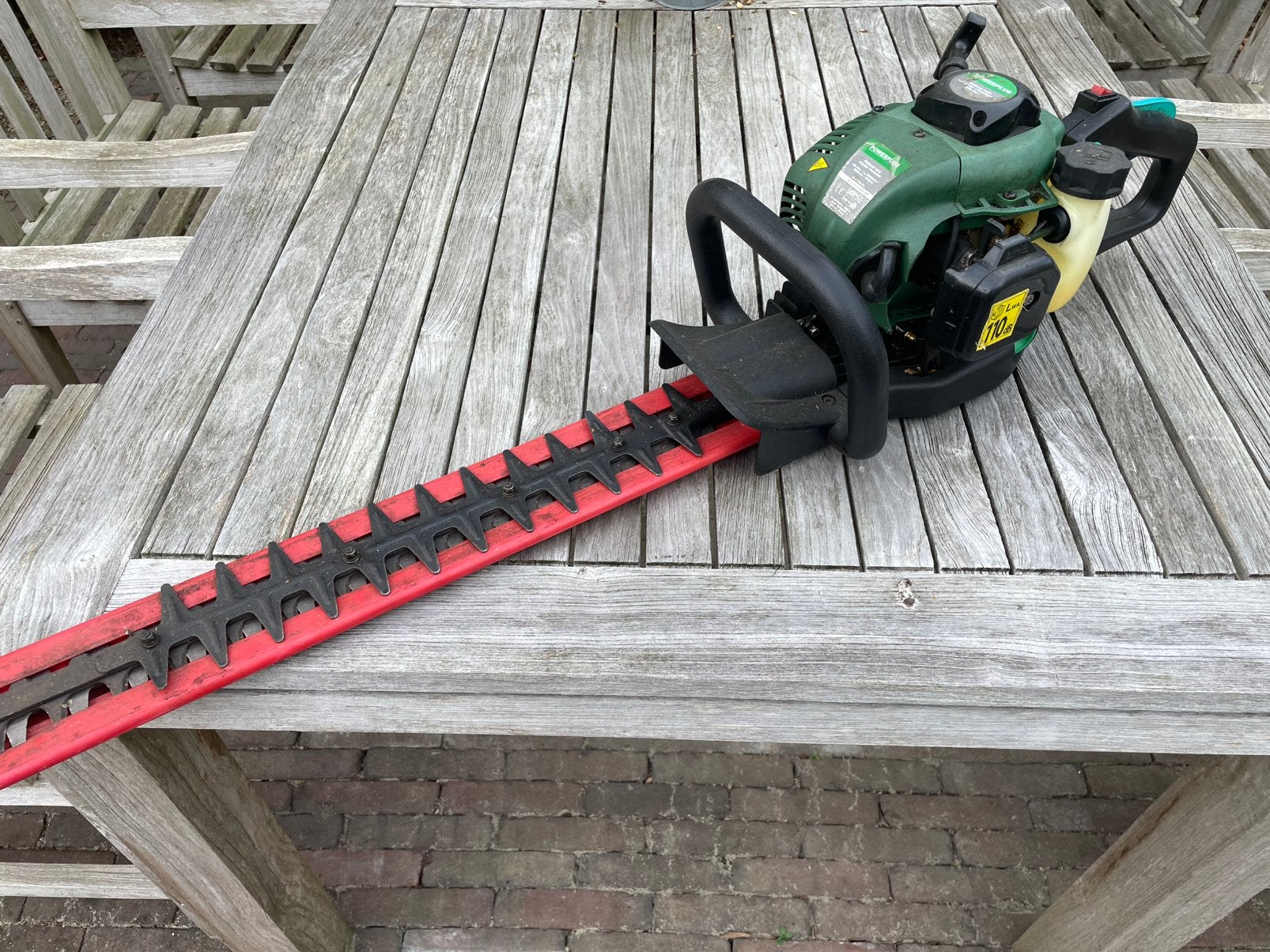 Heggenschaar Powerplus 60cm, Ophalen, Gebruikt, Benzine