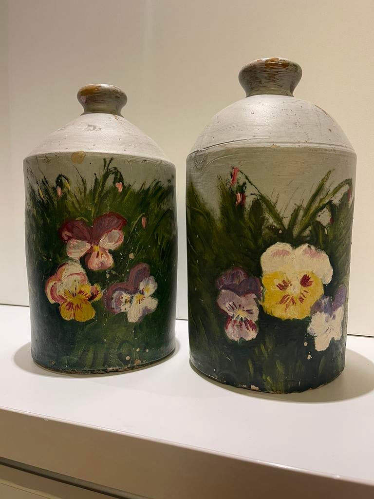 SRD rhum kruiken handgeschilderd, Huis en Inrichting, Ophalen, Gebruikt, Overige kleuren, Aardewerk of Porselein