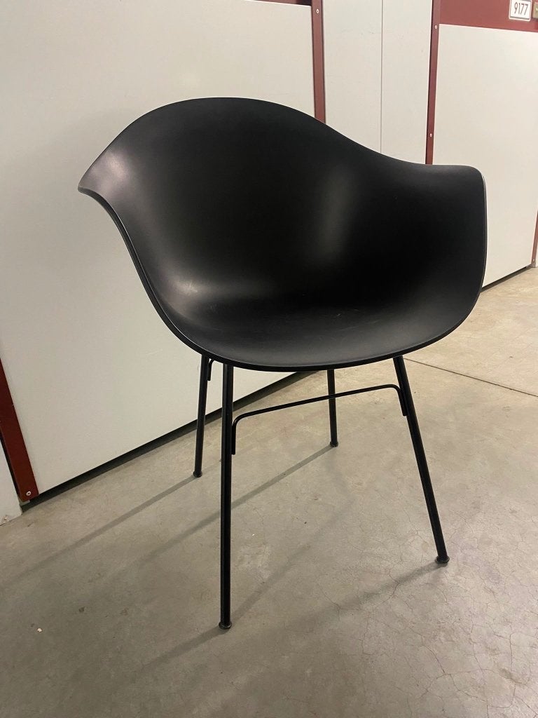 4 kuipstoelen, Ophalen, Kunststof, Gebruikt, Zwart