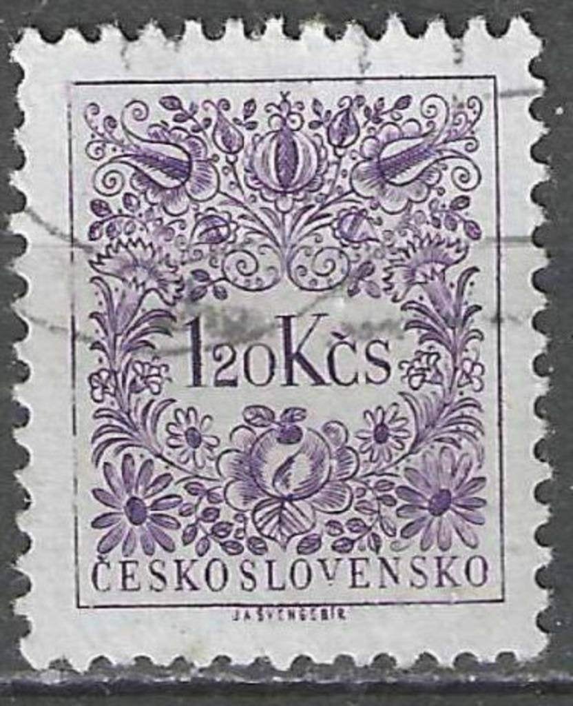 Tchécoslovaquie 1954 - Yvert 86 - Timbre fiscal e type (ST), Envoi, Affranchi