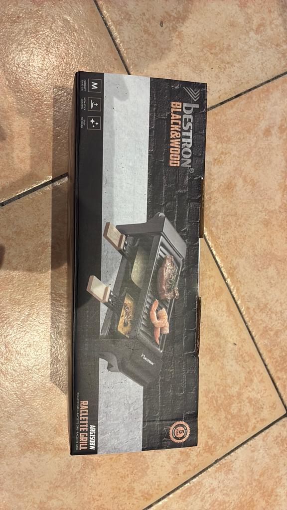Grill à Raclette Bestron Black&Wood – État comme neuf, Electroménager, Appareils à gourmet, Enlèvement, Comme neuf