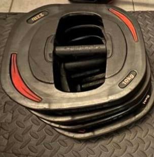 Les mills smartbar 2.0 schijven 10 kg, Sport en Fitness, Ophalen of Verzenden, Gebruikt