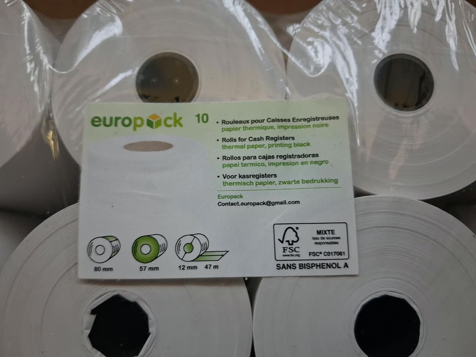 Rouleaux thermiques pour caisse enregistreuse – 57 mm, Enlèvement ou Envoi