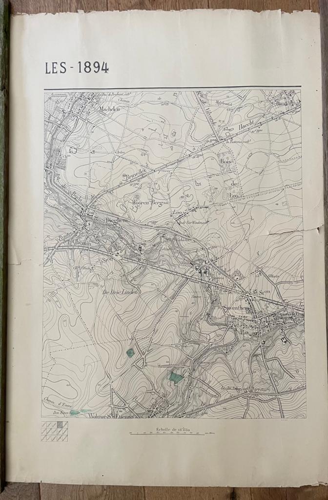 7 Cartes Bruxelles ICM 1894 Tervuren  Woluwe Ixelles Uccle, Livres, Enlèvement ou Envoi, Belgique, Utilisé, Carte géographique