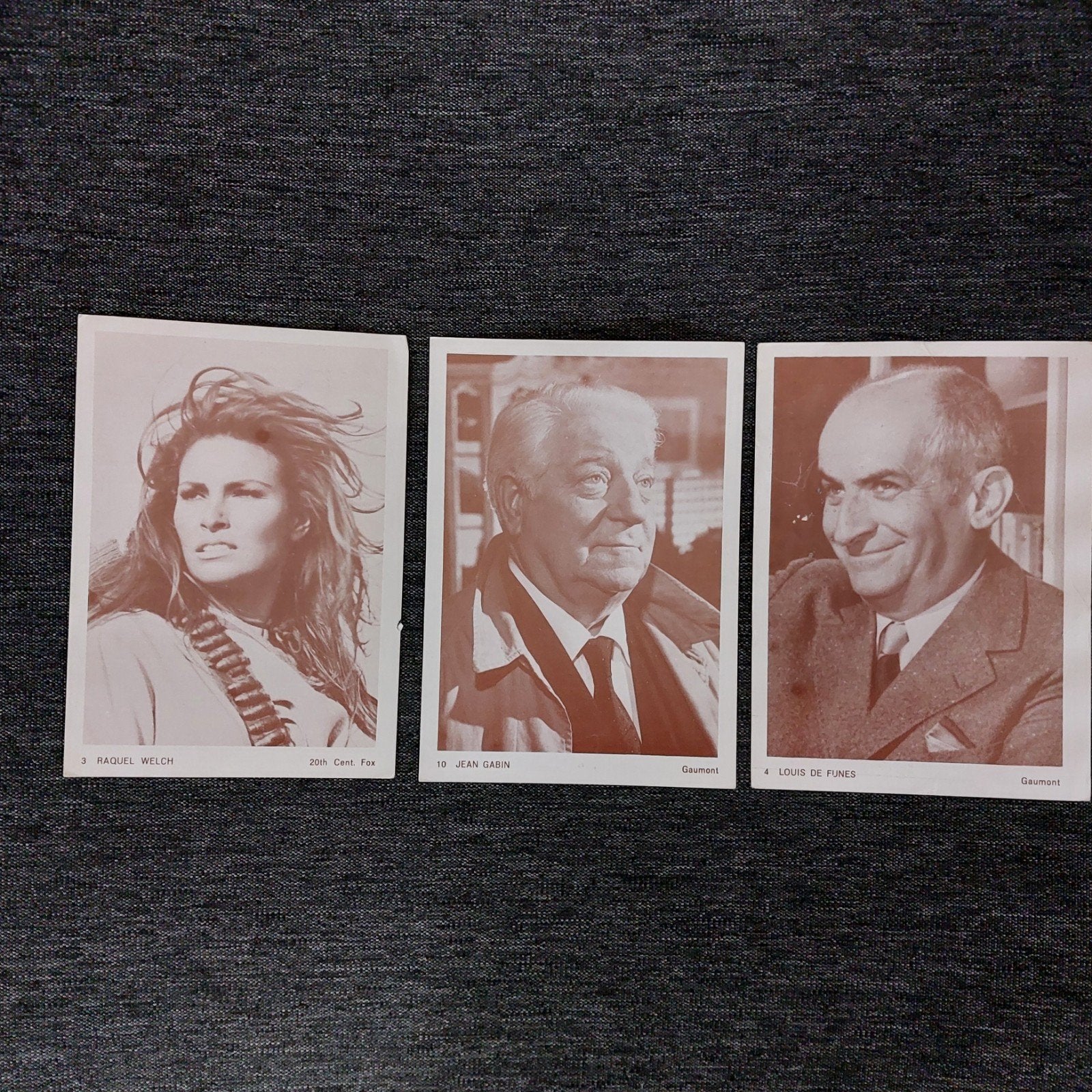 3 fotokaarten van filmsterren, Verzamelen, Ophalen of Verzenden