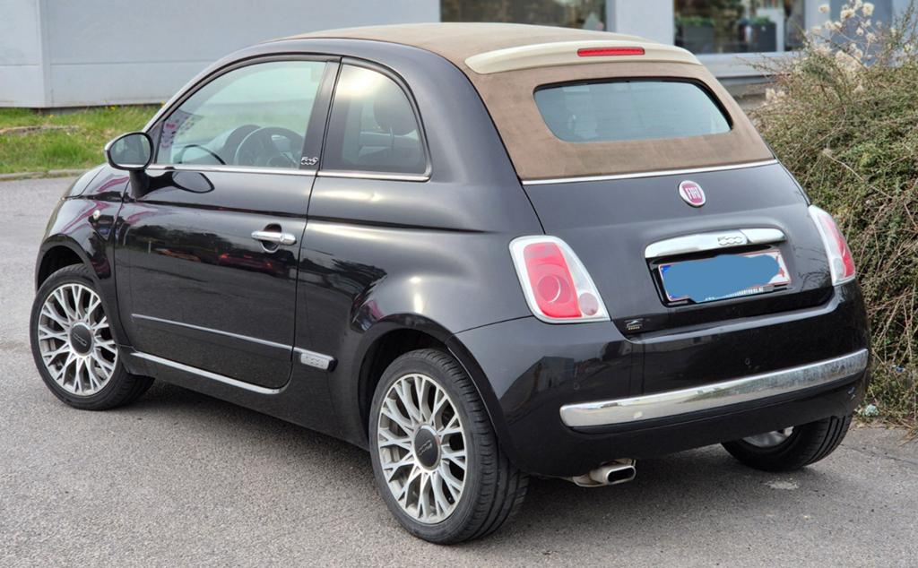 Fiat 500 cabrio 12ess an2014. Cuir rouge 170mkm ctok 5900€, Autos, Cuir, Euro 5, Achat, Cabriolet