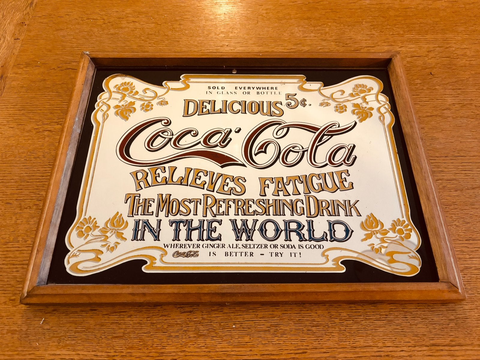 Vintage coca cola spiegel, Antiek en Kunst, Ophalen
