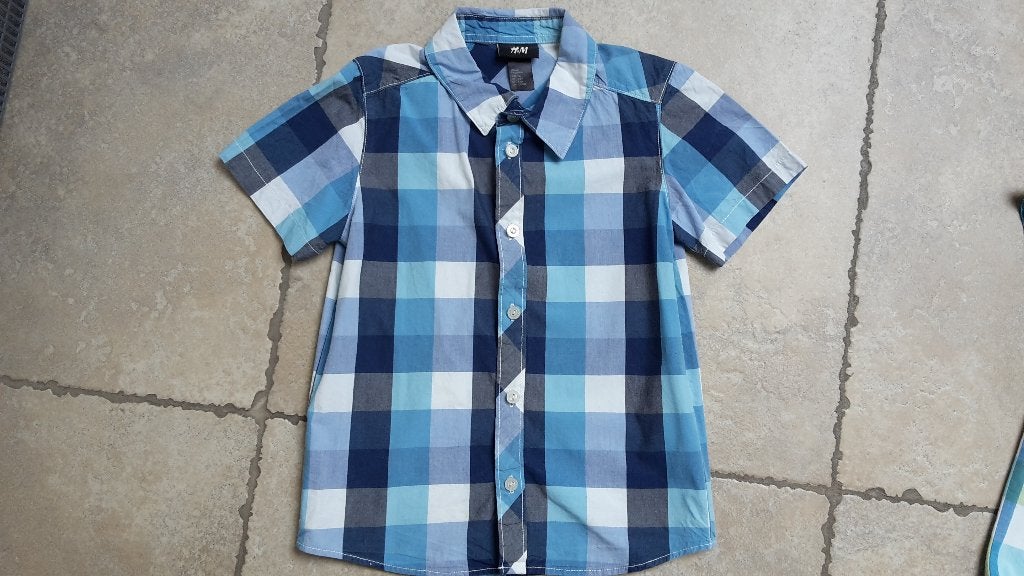 Stoer ruitjes hemd mt 116, Kinderen en Baby's, Kinderkleding | Maat 116, H&M, Overhemd of Blouse, Ophalen of Verzenden, Zo goed als nieuw