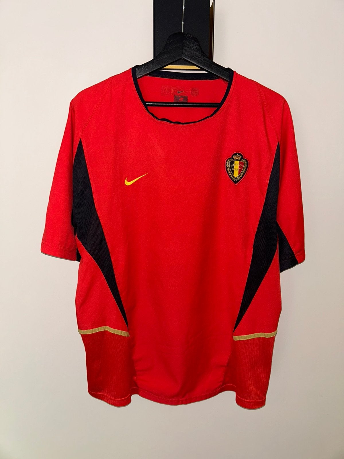Maillot Belgique 2002/04, Sports & Fitness, Taille L, Enlèvement ou Envoi, Comme neuf, Maillot