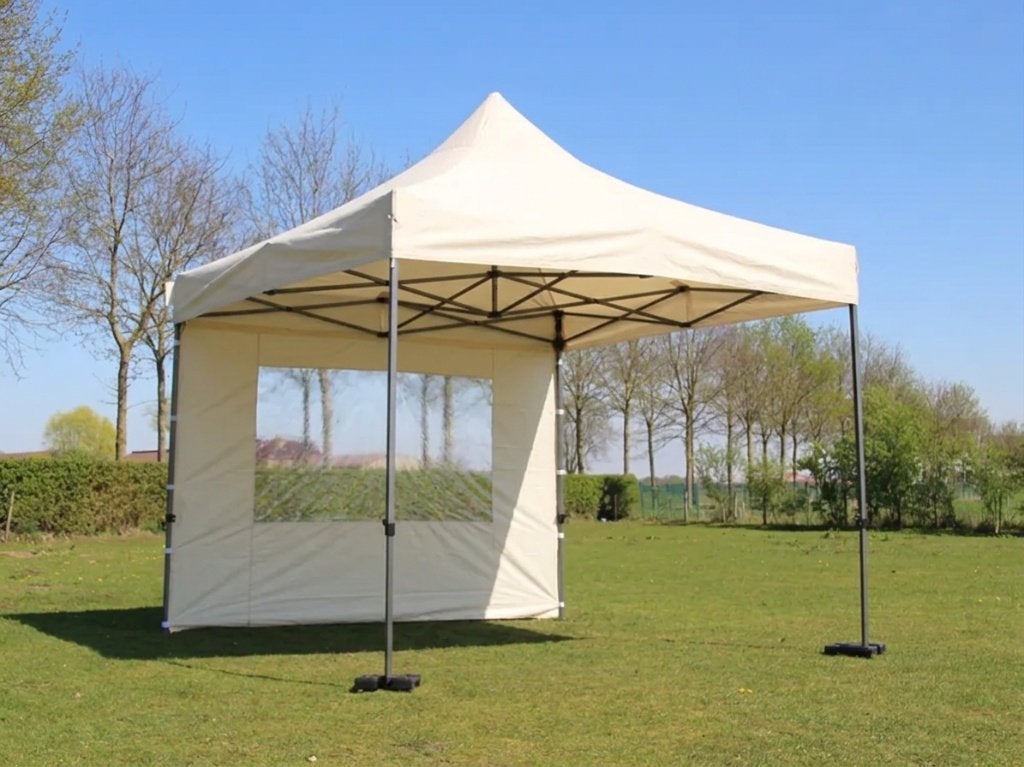 Vouwtent 3 x 3 m SolidGreen30 - Ecru - magazijn opruiming, Tuin en Terras, Ophalen, Opvouwbaar, Partytent, Minder dan 4 meter