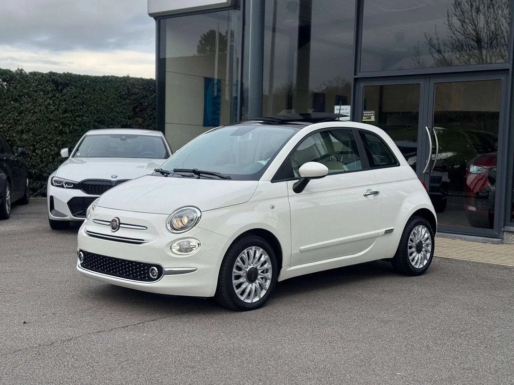 Fiat 500 / 3D / OPEN DAK / CARPLAY / NAVI / AC / PARK SENS, 4 zetels, Gebruikt, Wit, Bedrijf