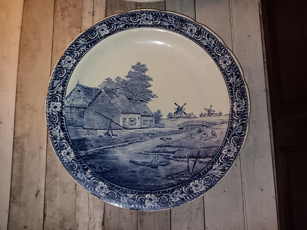 Assiette Boch Delft., Enlèvement ou Envoi