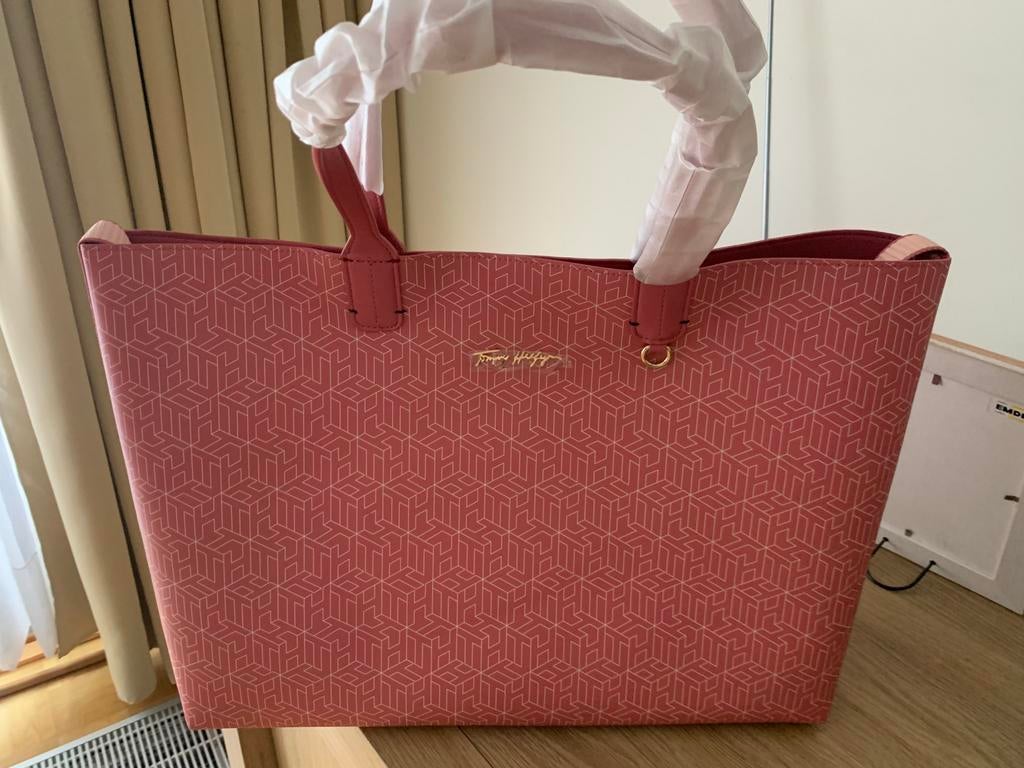 Sac à main Tote bag iconic Tommy Hilfiger corail, Enlèvement, Neuf, Sac à main