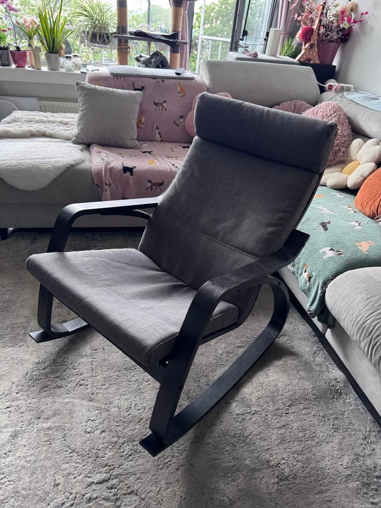 Ikea poang schonmelstoel met grijze zitting, Ophalen, 75 tot 100 cm, Zo goed als nieuw, 50 tot 75 cm