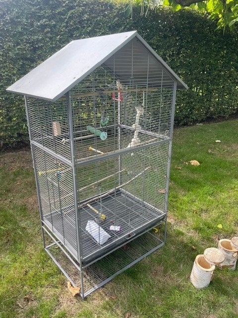 prachtige volière, Animaux & Accessoires, Oiseaux | Cages & Volières, Enlèvement, Comme neuf, Métal, Volière