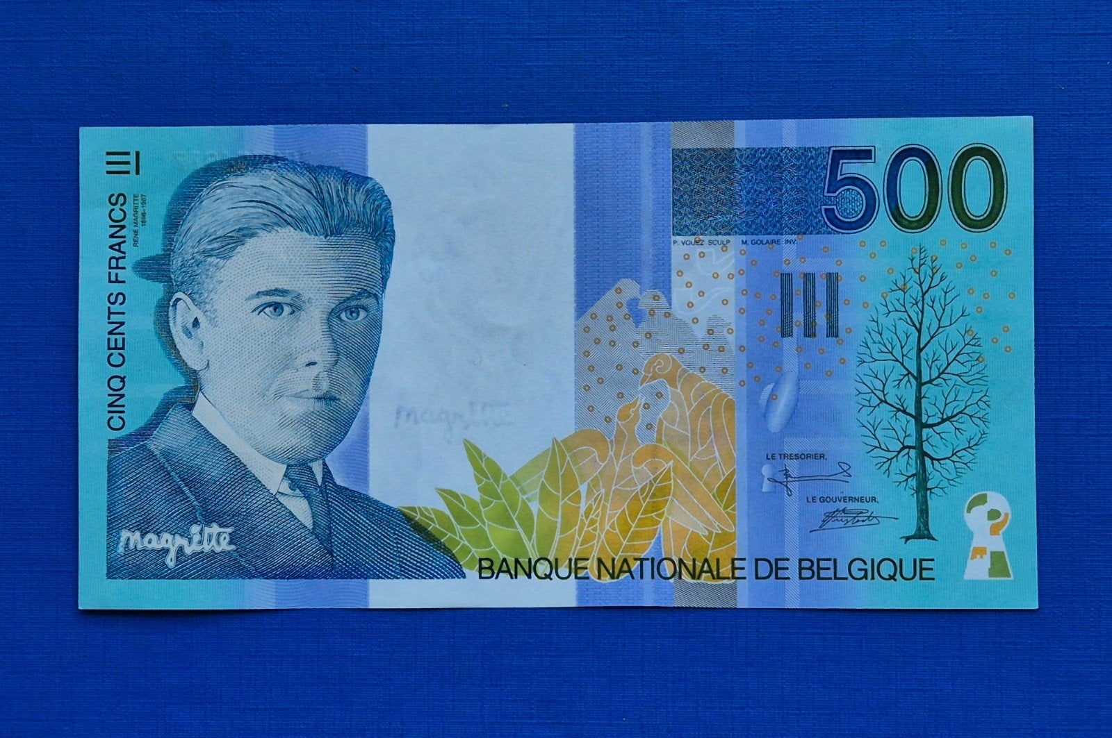 500 Francs  1998-1999 Magritte   FDC, Postzegels en Munten, Ophalen of Verzenden, Los biljet