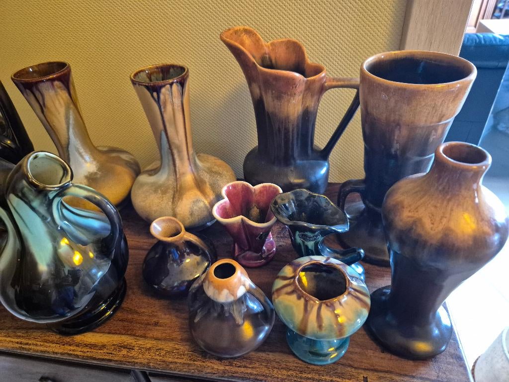 Art deco Thulin vazen LOT (13 vazen), Antiek en Kunst, Ophalen