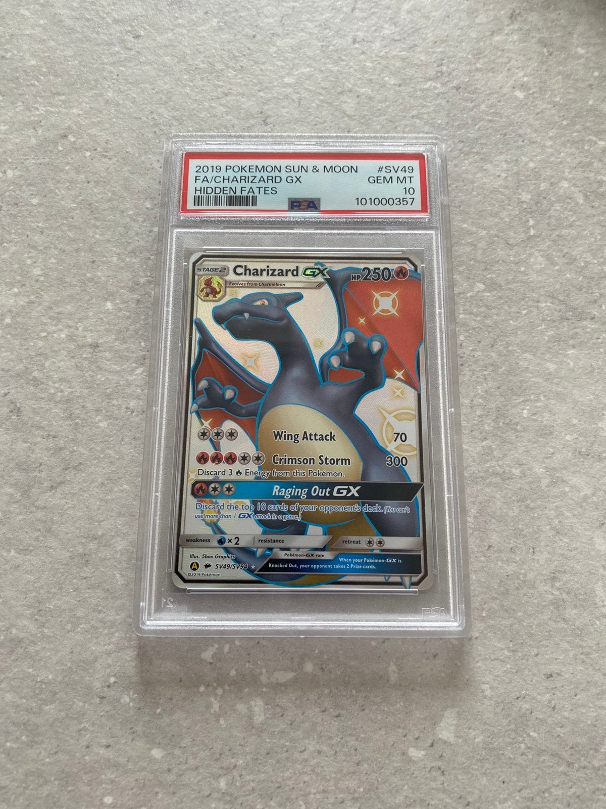 Pokemon charizard Gx psa 10, Enlèvement ou Envoi, Neuf