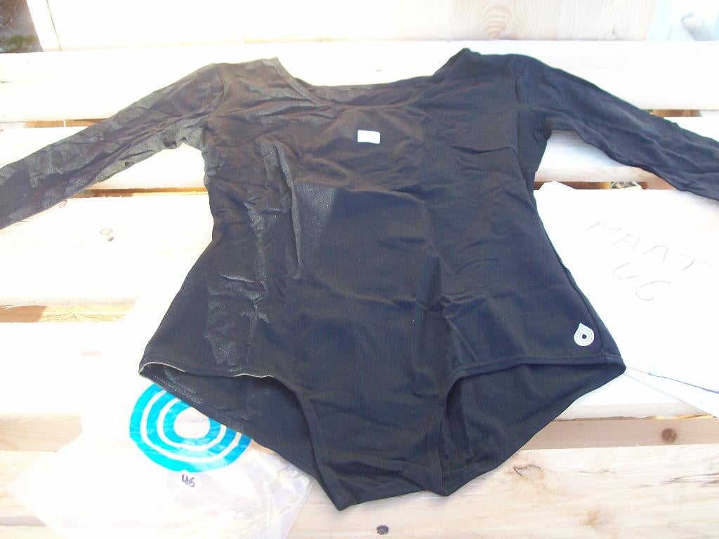 Turn Maillot AGIVA sportswear Maat:46.Zwart Nieuw, Zwart, Ophalen of Verzenden, Turnpak(je), Nieuw