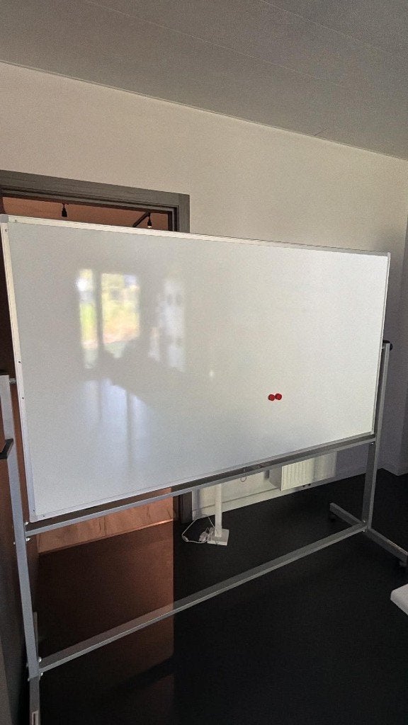 whiteboard magnetisch dubbelzijdig 100 x 180, Diversen, Schoolborden, Ophalen, Zo goed als nieuw, Whiteboard
