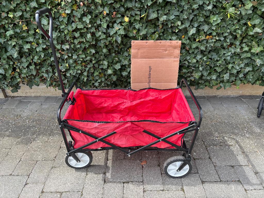 Bolderkar rood, Ophalen, Opvouwbaar, Gebruikt