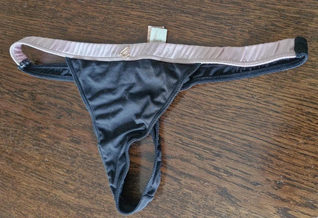 Hunkemoller - string - Sylvie collection - zwart/roos-L, Kleding | Dames, Ondergoed en Lingerie, Hunkemoller, Verzenden, Zwart