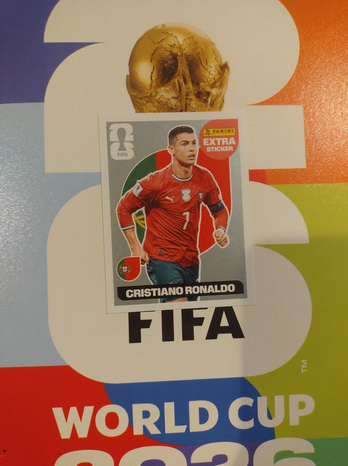 Ronaldo zilveren panini sticker wk 2026, Verzamelen, Stickers, Ophalen of Verzenden